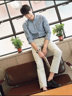 「STORES.jp（ストアーズドットジェーピー）のアイテム（シャツ/ブラウス）」を使った、sさん（メンズ・178cm）の秋コーディネート