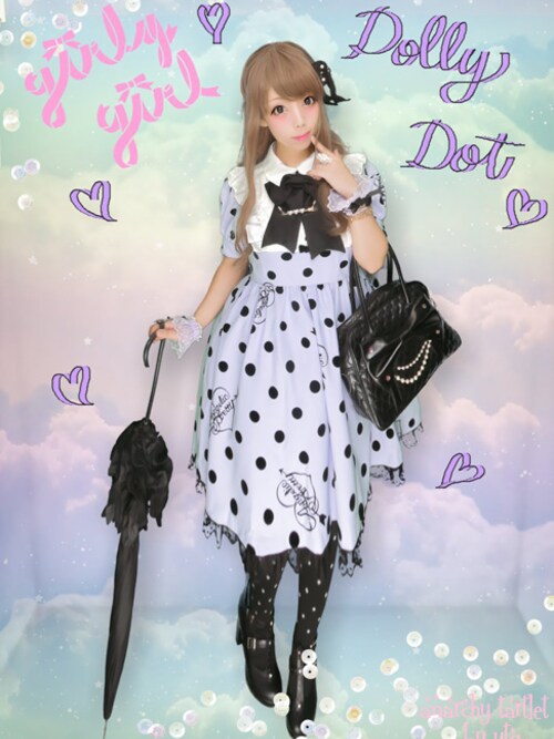 日本ショップ Angelic Pretty dolly dotジャンパースカート ラベンダー