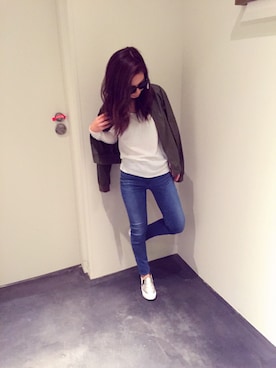 「パイソン柄」｜hanaさん（レディース・152cm）の秋コーディネート