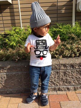 「TOMMY（トミー）のアイテム」を使った、AI_RinoKeitaさん（キッズ・90cm）の夏コーディネート