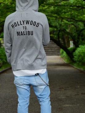 「HOLLYWOOD TO MALIBU（ハリウッド トゥ マリブ）のアイテム（トップス）」を使った、msnr1987さん（メンズ・172cm）の春コーディネート