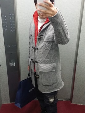 「AVIREX（アヴィレックス）のアイテム（ダッフルコート）」を使った、Tsuyoshiさん（メンズ・165cm）の冬コーディネート