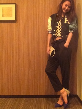 「STYLENANDA（スタイルナンダ）のアイテム（ブルゾン）」を使った、美優さん（レディース・168cm）の春コーディネート