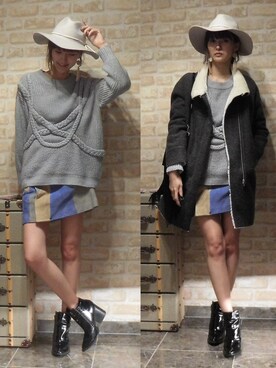 美優さん（レディース・165cm）の冬コーディネート