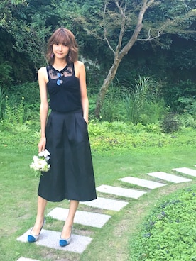 「Chesty（チェスティー）のアイテム（パンツ）」を使った、美優さん（レディース・165cm）の夏コーディネート