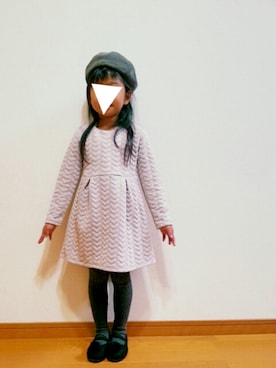 「娘」｜「アイテム（帽子）」を使った、みくさん（キッズ・100cm）の秋コーディネート