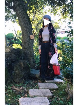 「URBAN RESEARCH（アーバンリサーチ）のUR ワイドリブ袖フレアカットソー（Tシャツ/カットソー）」を使った、mikiさん（レディース・165cm）の秋コーディネート