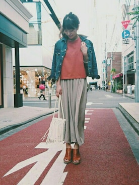 「BEAUTY&YOUTH UNITED ARROWS（ビューティーアンドユースユナイテッドアローズ）のアイテム（デニムジャケット）」を使った、mystic_nakataさん（レディース・163cm）の夏コーディネート