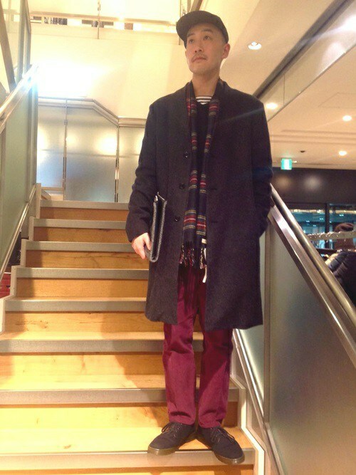 目黒 Ships 渋谷店 Ships Jet Blueのマフラー ショールを使ったコーディネート Wear