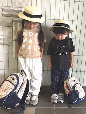 momomiyさん（キッズ・100cm）の夏コーディネート