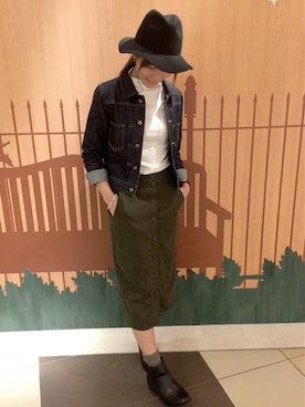「archives（アルシーヴ）のアイテム（デニムジャケット）」を使った、archivesさん（レディース・160cm）の秋コーディネート