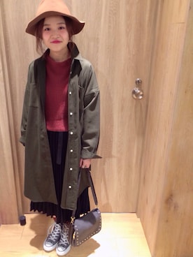 「archives（アルシーヴ）のアイテム（ハット）」を使った、archivesさん（レディース・151cm）の秋コーディネート