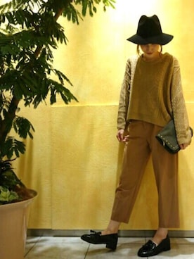 「archives（アルシーヴ）のアイテム（帽子）」を使った、archivesさん（レディース・165cm）の秋コーディネート