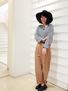 「archives（アルシーヴ）のアイテム（ハット）」を使った、archivesさん（レディース・151cm）の秋コーディネート