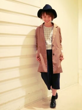 「archives（アルシーヴ）のアイテム（チェスターコート）」を使った、archivesさん（レディース・158cm）の秋コーディネート