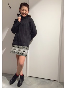 「archives（アルシーヴ）のアイテム（ブーツ）」を使った、archivesさん（レディース・160cm）の秋コーディネート