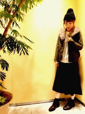 「archives（アルシーヴ）のアイテム（ブーツ）」を使った、archivesさん（レディース・165cm）の秋コーディネート