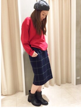 「archives（アルシーヴ）のアイテム（ブーツ）」を使った、archivesさん（レディース・153cm）の秋コーディネート