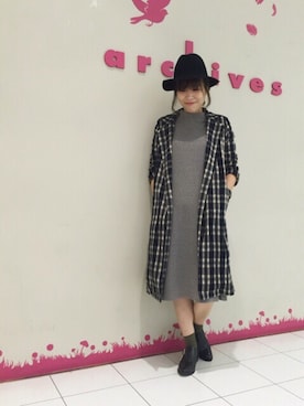 「archives（アルシーヴ）のアイテム（シャツ/ブラウス、ホワイト系）」を使った、archivesさん（レディース・160cm）の秋コーディネート