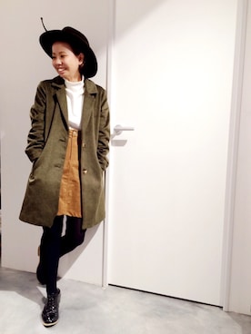 「archives（アルシーヴ）のアイテム（チェスターコート）」を使った、archivesさん（レディース・154cm）の秋コーディネート