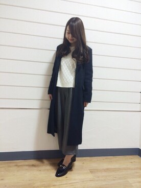 「archives（アルシーヴ）のアイテム（チェスターコート）」を使った、archivesさん（レディース・156cm）の秋コーディネート