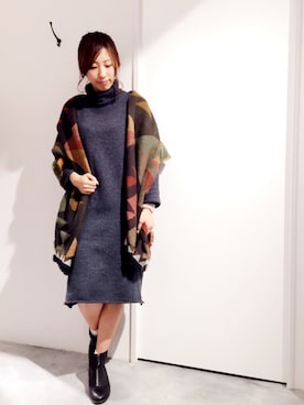 「archives（アルシーヴ）のアイテム（ブーツ）」を使った、archivesさん（レディース・158cm）の秋コーディネート