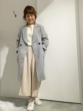 「archives（アルシーヴ）のアイテム（チェスターコート）」を使った、archivesさん（レディース・158cm）の秋コーディネート