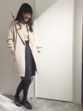 「archives（アルシーヴ）のアイテム（チェスターコート）」を使った、archivesさん（レディース・168cm）の秋コーディネート