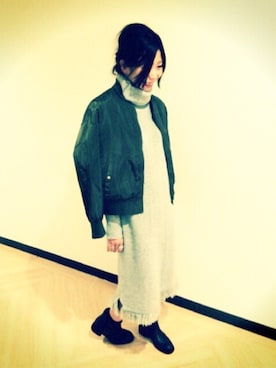 「archives（アルシーヴ）のアイテム（ブーツ）」を使った、archivesさん（レディース・158cm）の冬コーディネート