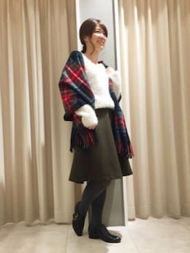 「ホワイトニット」｜archivesさん（レディース・163cm）の冬コーディネート