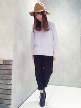 「archives（アルシーヴ）のアイテム（ブーツ）」を使った、archivesさん（レディース・158cm）の冬コーディネート