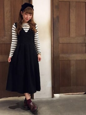 「黒タイツ」｜archivesさん（レディース・154cm）の冬コーディネート