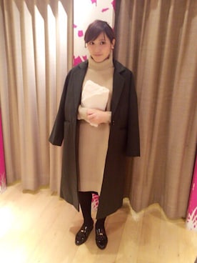 「archives（アルシーヴ）のアイテム（チェスターコート）」を使った、archivesさん（レディース・163cm）の冬コーディネート