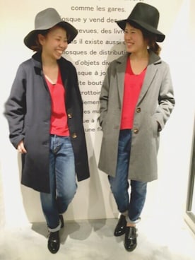 「archives（アルシーヴ）のアイテム（チェスターコート）」を使った、archivesさん（レディース・158cm）の冬コーディネート