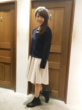 「archives（アルシーヴ）のアイテム（ブーツ）」を使った、archivesさん（レディース・160cm）の冬コーディネート