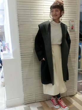 「ガウンコート」｜archivesさん（レディース・155cm）の冬コーディネート