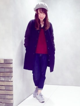 「archives（アルシーヴ）のアイテム（スタジャン）」を使った、archivesさん（レディース・158cm）の冬コーディネート