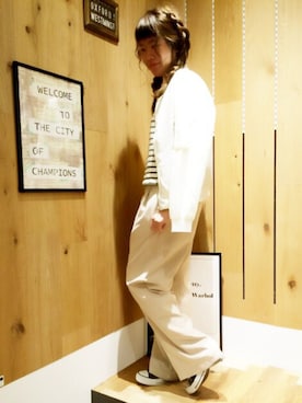「archives（アルシーヴ）のアイテム（MA-1）」を使った、archivesさん（レディース・154cm）の春コーディネート