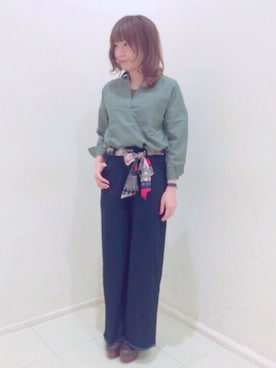 「archives（アルシーヴ）のアイテム（パンツ）」を使った、archivesさん（レディース・160cm）の春コーディネート