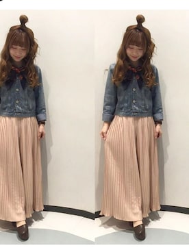 「archives（アルシーヴ）のアイテム（デニムジャケット）」を使った、archivesさん（レディース・154cm）の春コーディネート