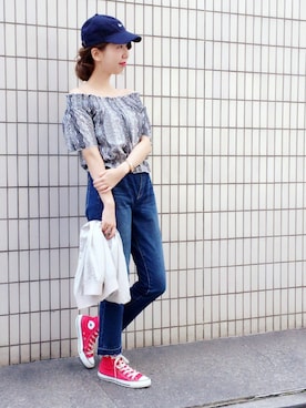 「archives（アルシーヴ）のアイテム（帽子）」を使った、archivesさん（レディース・162cm）の春コーディネート