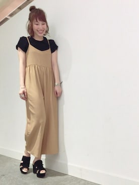 「archives（アルシーヴ）のアイテム（オールインワン・サロペット）」を使った、archivesさん（レディース・164cm）の春コーディネート