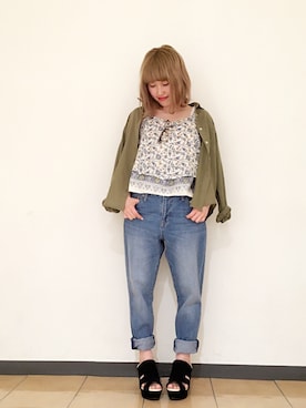 「ボーイフレンドデニム」｜archivesさん（レディース・156cm）の春コーディネート