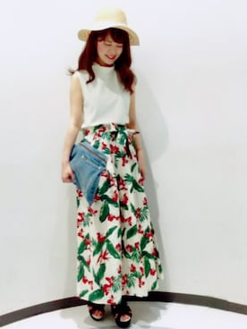 「archives（アルシーヴ）のアイテム（帽子）」を使った、archivesさん（レディース・158cm）の春コーディネート