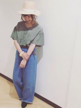 「archives（アルシーヴ）のアイテム（ハット）」を使った、archivesさん（レディース・160cm）の春コーディネート