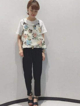 「archives（アルシーヴ）のアイテム（シャツ/ブラウス）」を使った、archivesさん（レディース・163cm）の春コーディネート