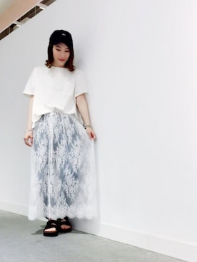 「archives（アルシーヴ）のアイテム」を使った、archivesさん（レディース・163cm）の夏コーディネート