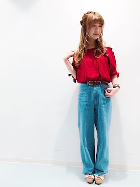 「archives（アルシーヴ）のアイテム（パンツ）」を使った、archivesさん（レディース・153cm）の夏コーディネート