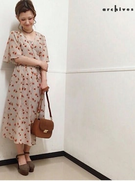 「archives（アルシーヴ）のアイテム（その他）」を使った、archivesさん（レディース・154cm）の夏コーディネート