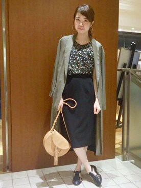 「Khaju（カージュ）のアイテム（その他アウター）」を使った、岩崎さん（レディース・160cm）の春コーディネート